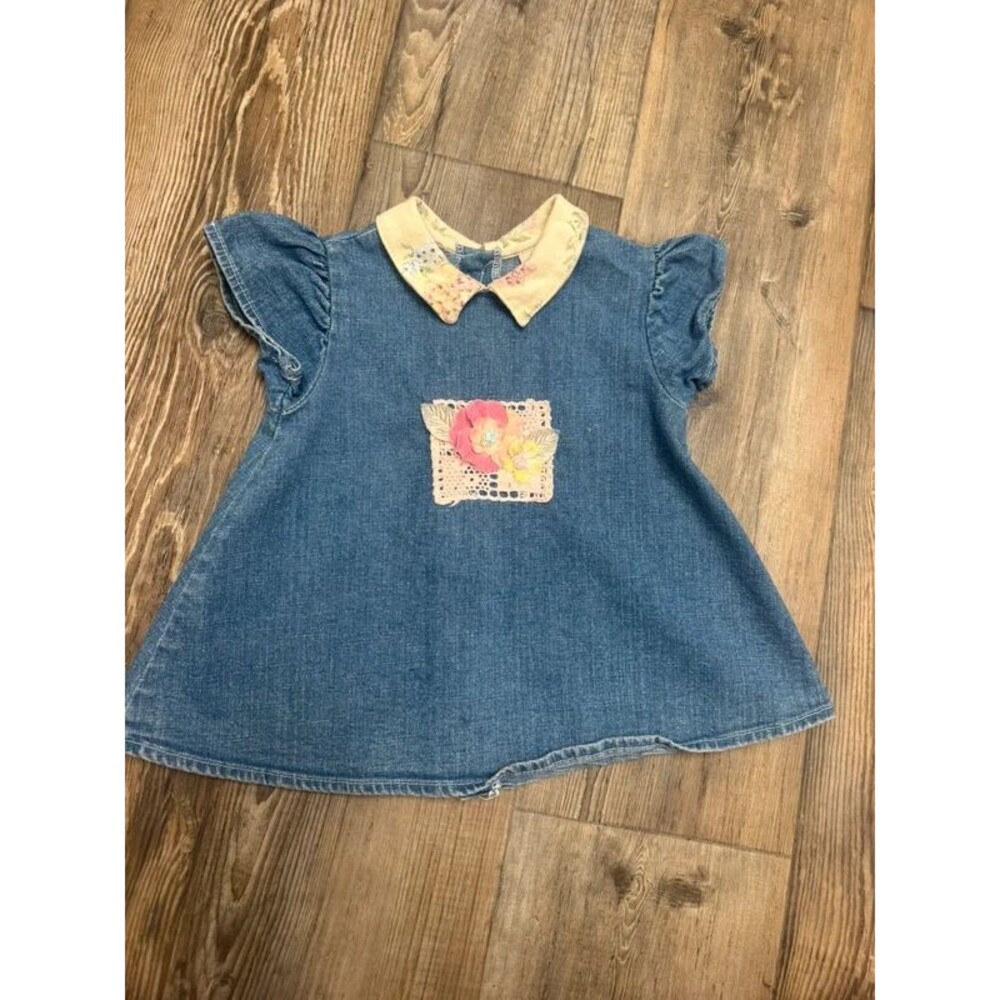 Denim toddler short dress